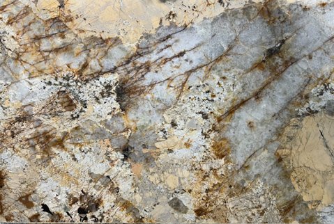 Natural stone canada grey orange green ontario granite quartzite Patagonia exotic stone kitchen  kitchen-island counter-top interior design colored-stone