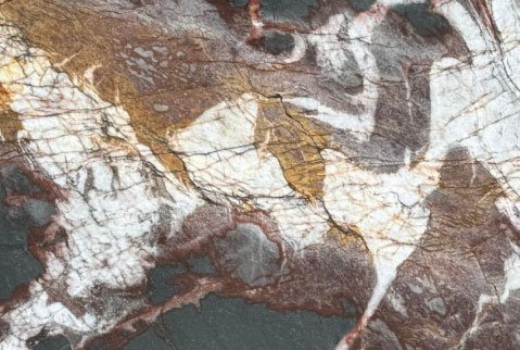 Natural stone canada grey orange green ontario granite quartzite Vittra exotic stone kitchen  kitchen-island counter-top interior design colored-stone